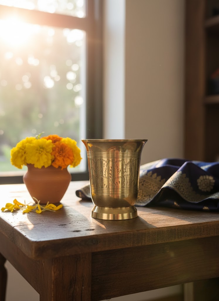 BRASSWARE TUMBLER ENGRAVED